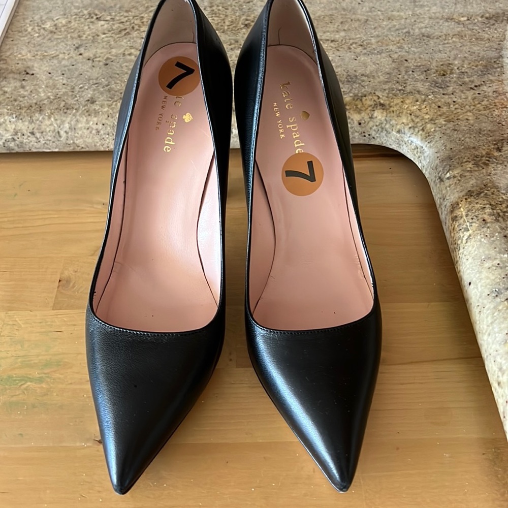 Brand new high heels Kate Spade, leather, black never worn, size 7